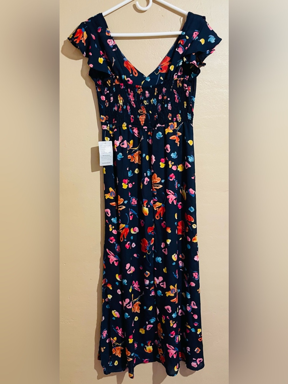 Nordstrom Navy Maxi Dress with Multicolor Floral Print - Picture 5 of 5